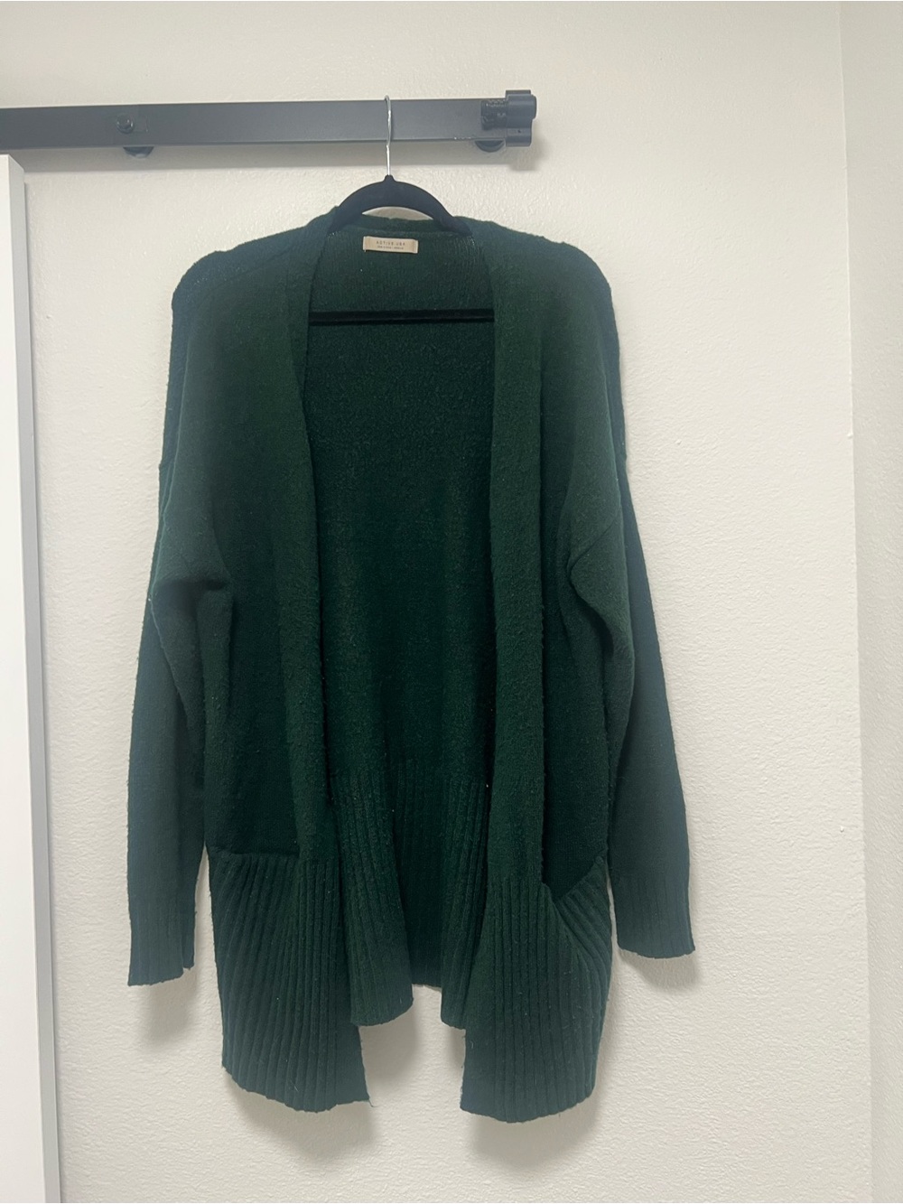 Active USA Dark Green Open-Front Women's Cardigan